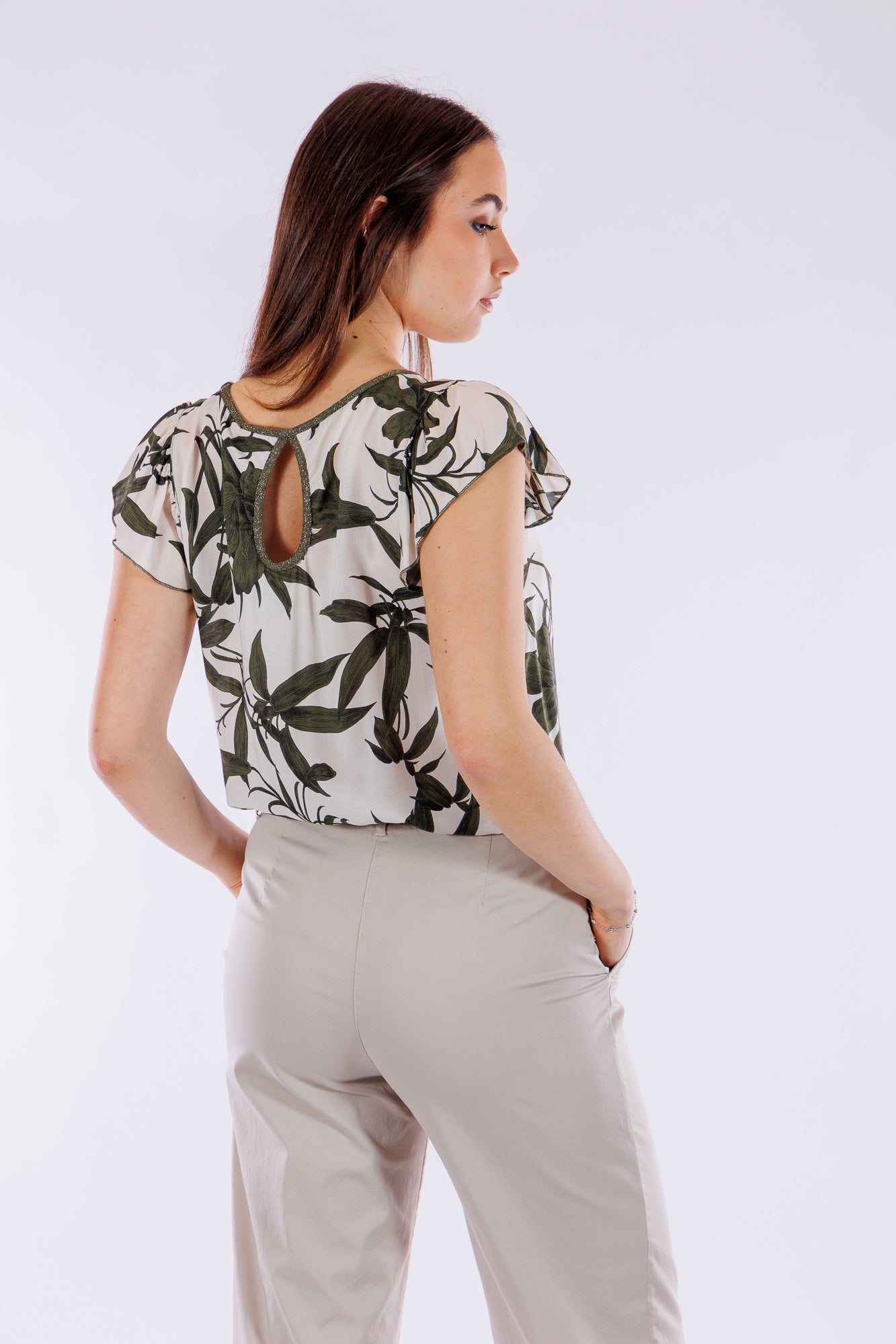 Pantalone cropped cotone