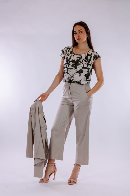 Pantalone cropped cotone