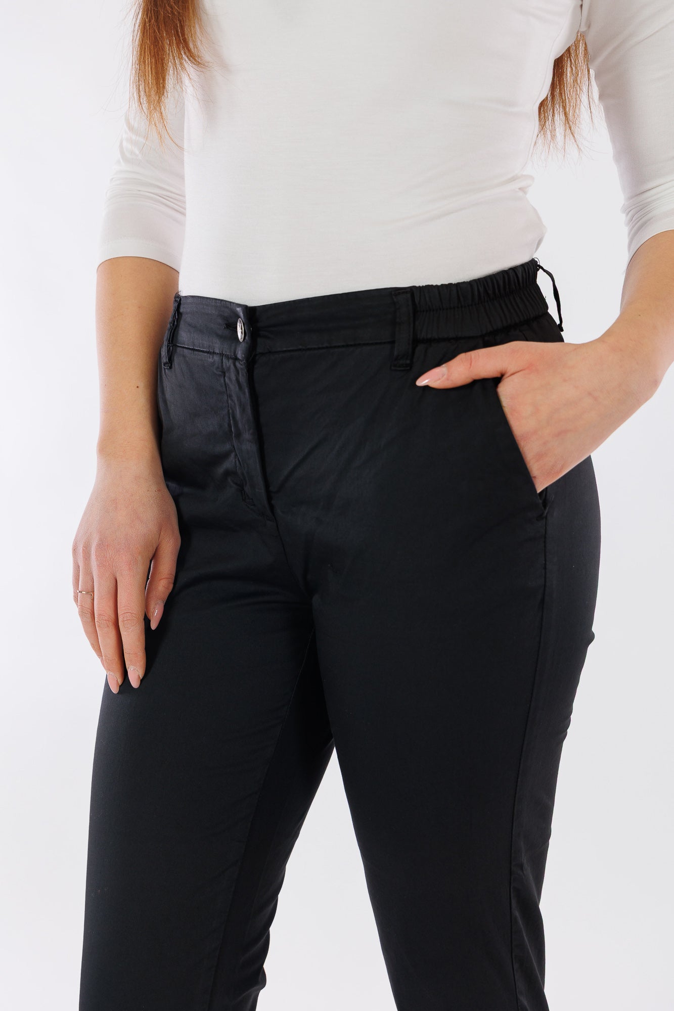 Pantalone chinos elastico laterale