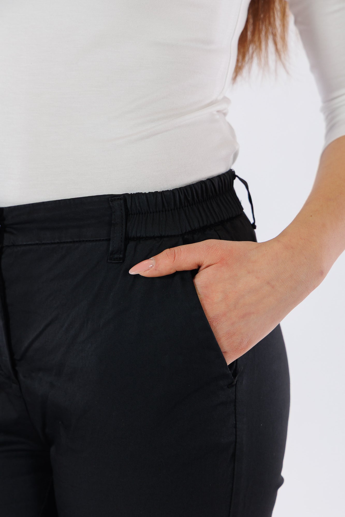 Pantalone chinos elastico laterale
