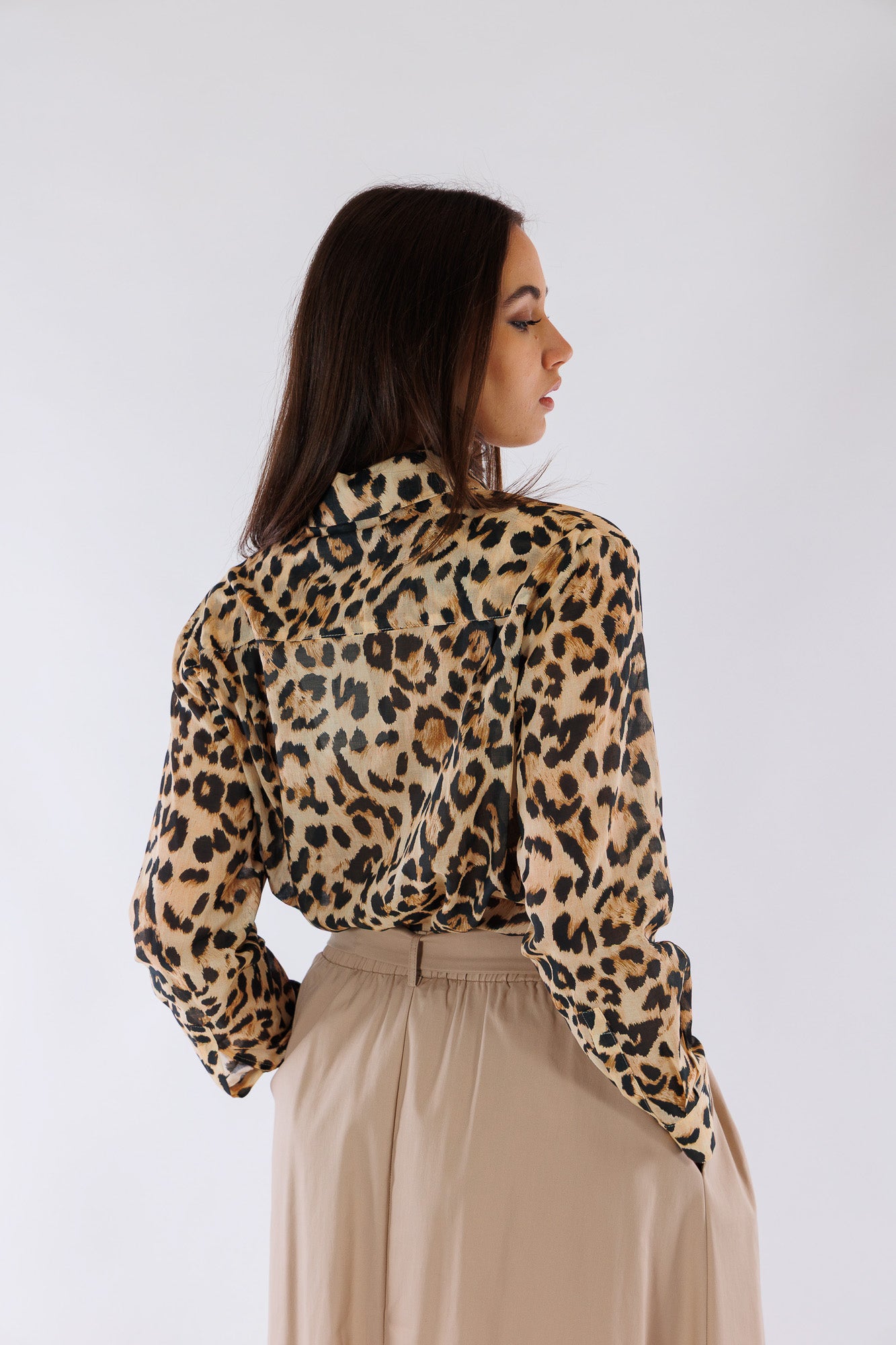 Camicia animalier in voile