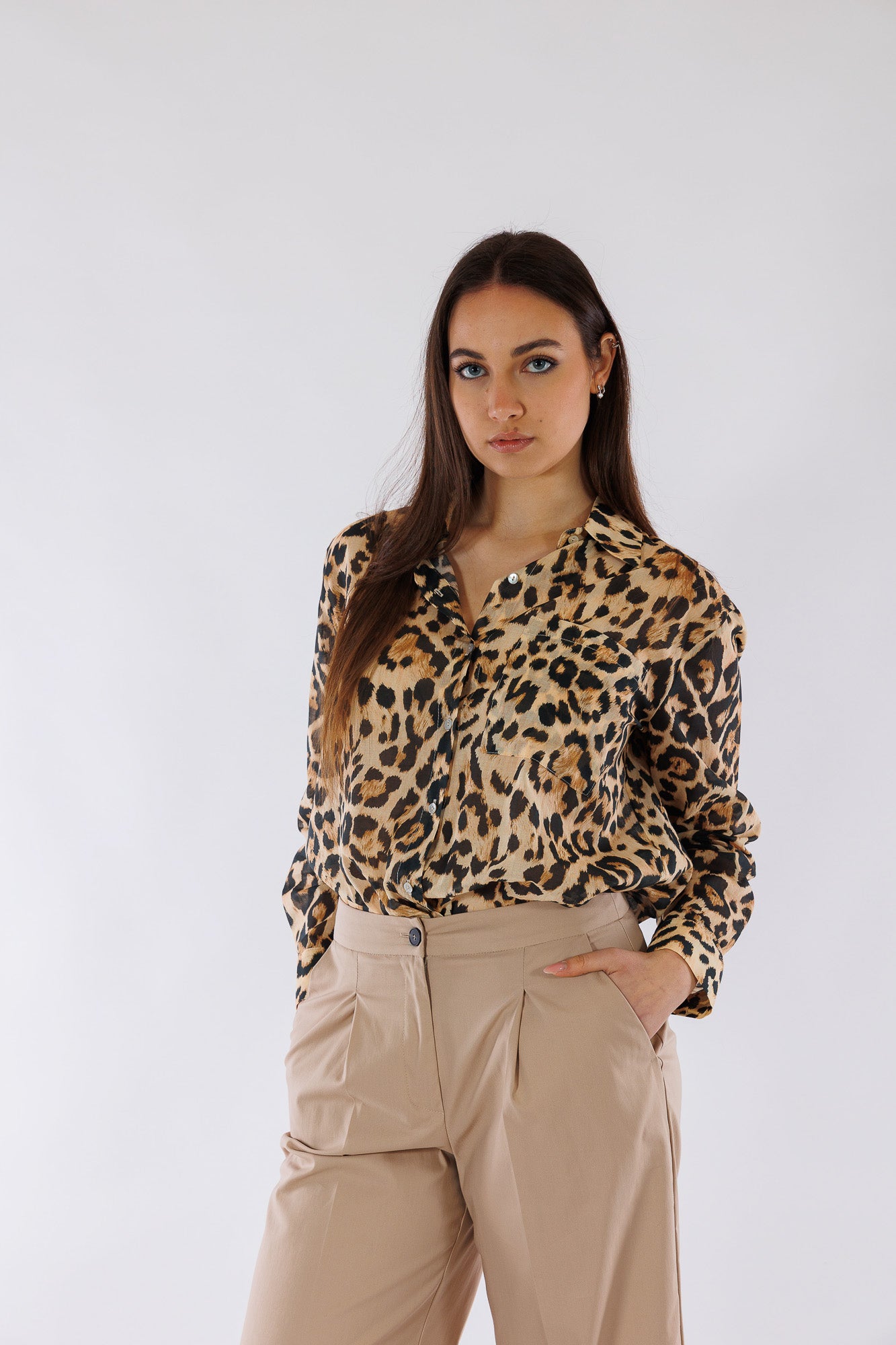 Pantalone risvolto tela vela