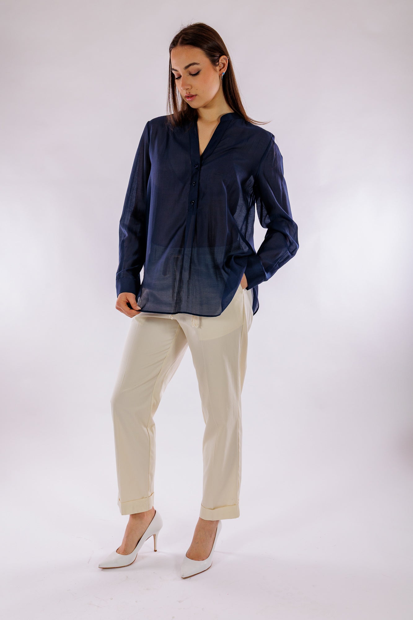 Camicia polo lyocell