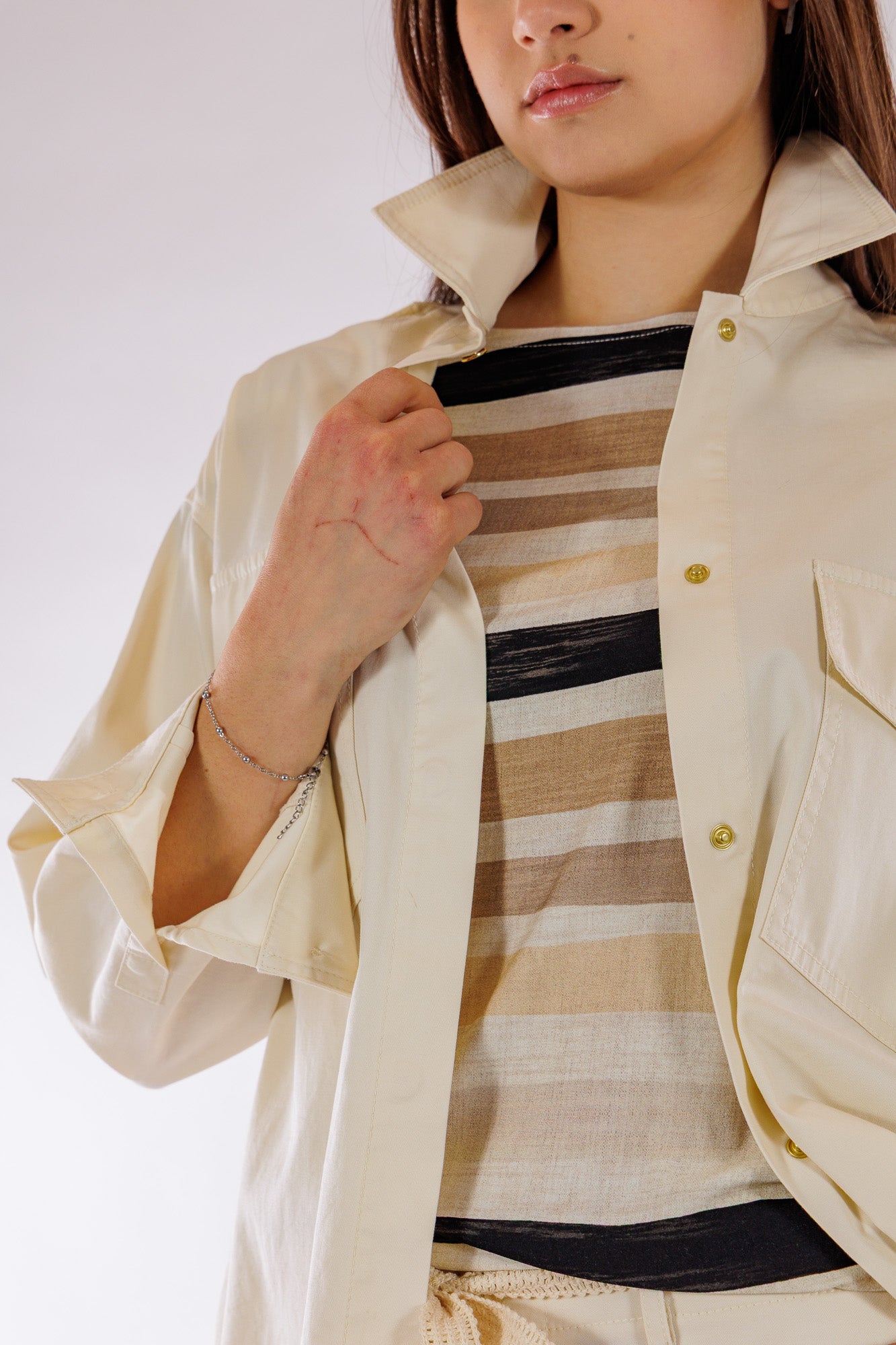 Giacca camicia twill di cotone