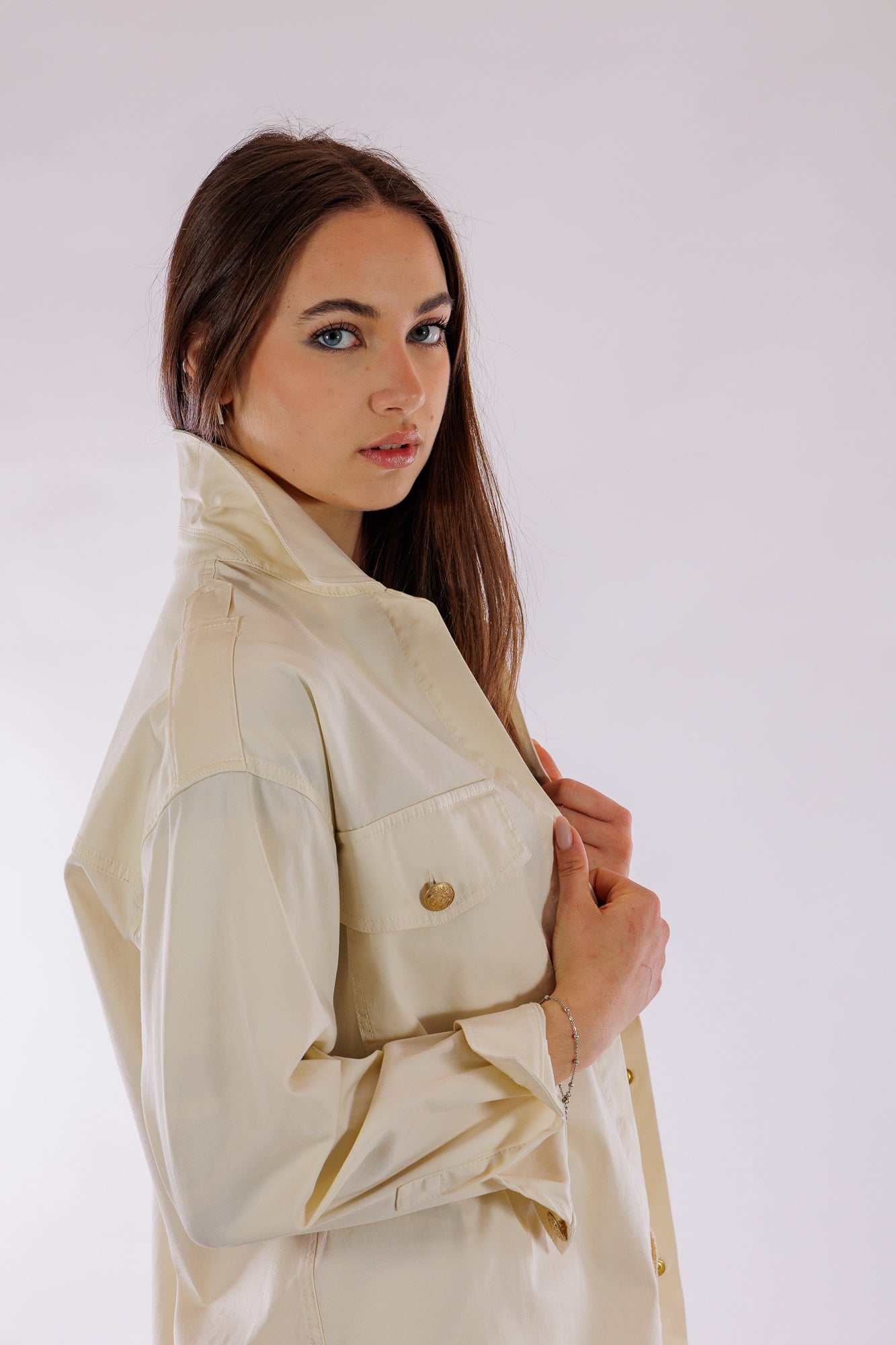 Giacca camicia twill di cotone