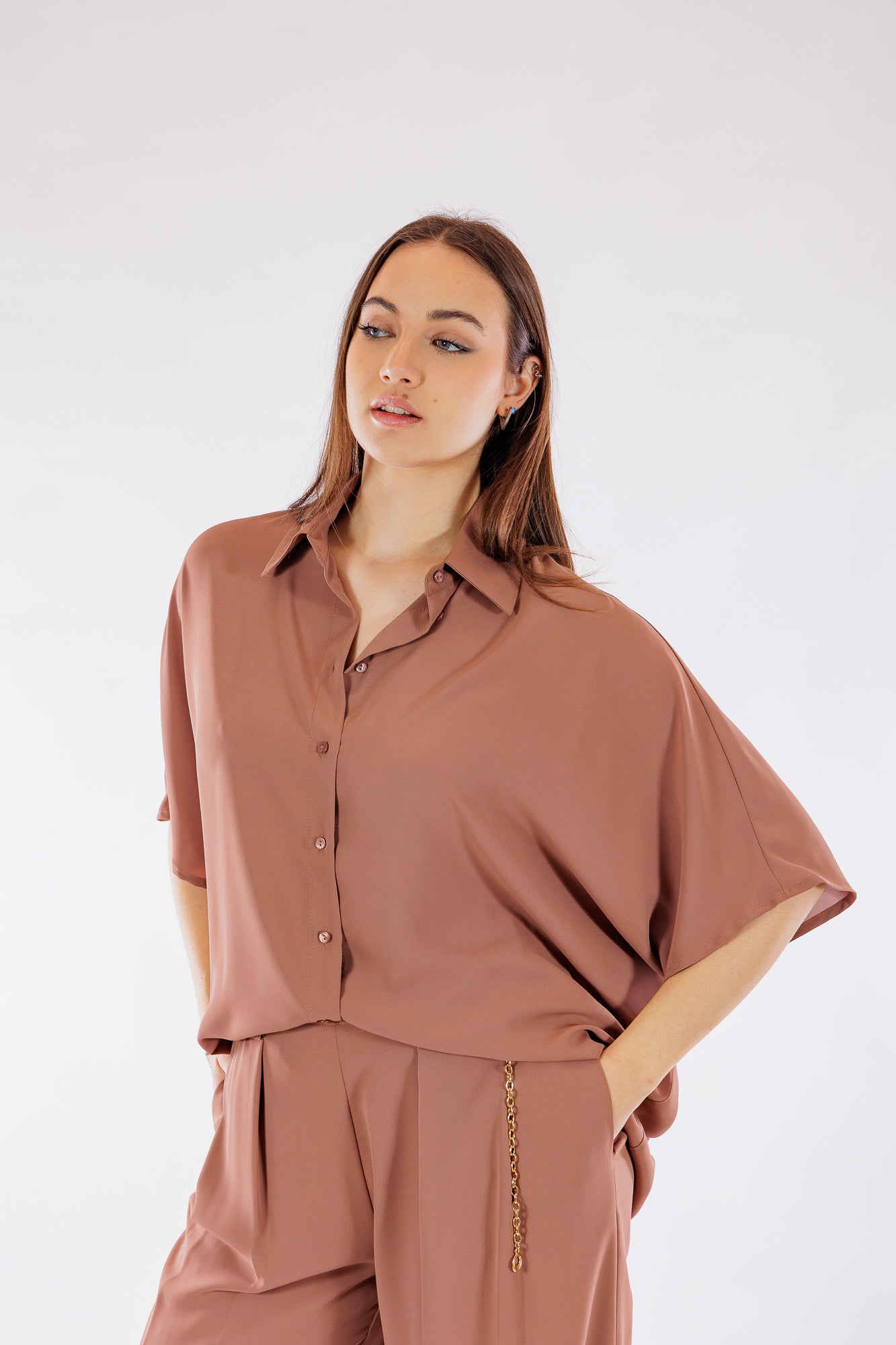 Camicia fluida kimono
