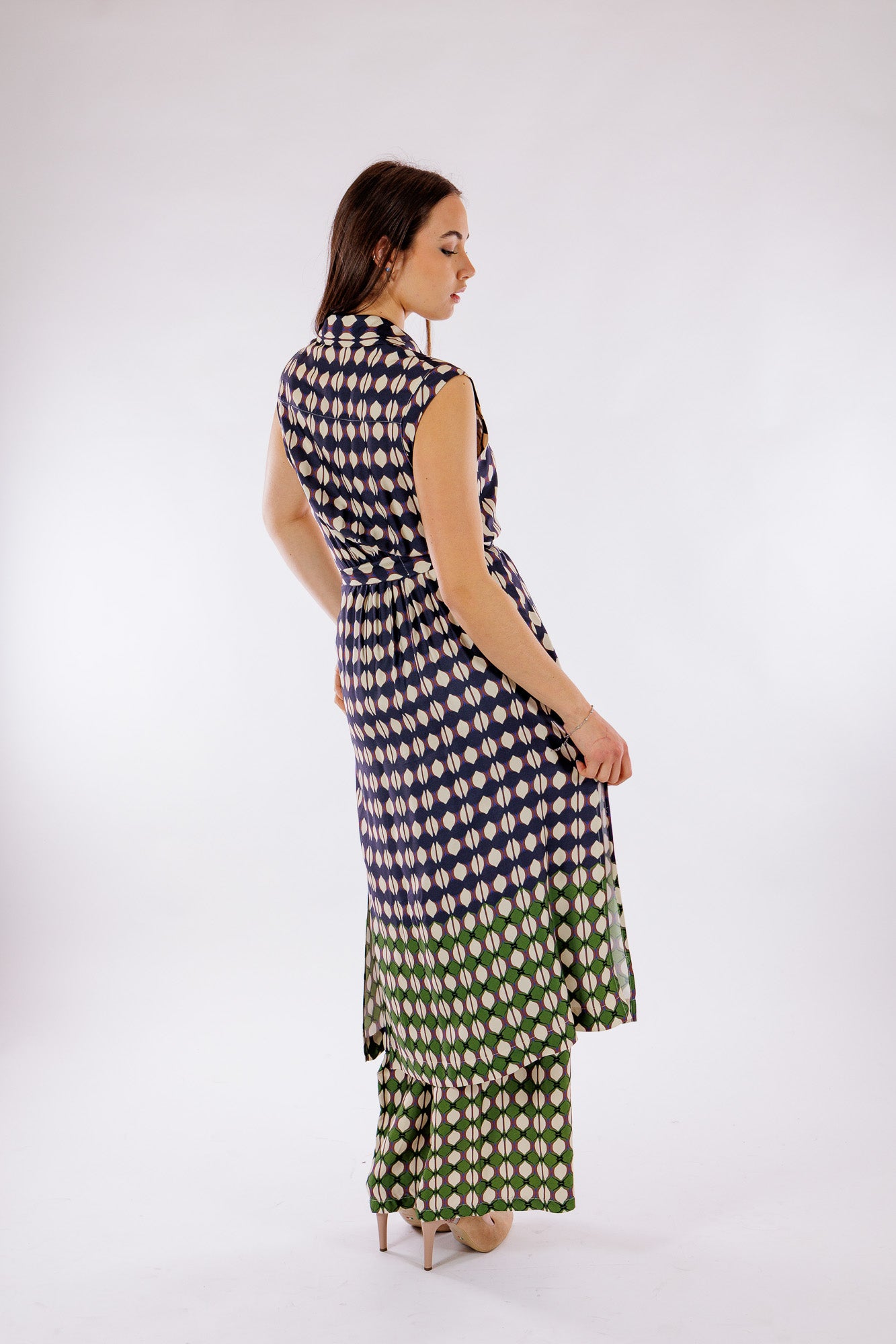 Pantalone largo elastico