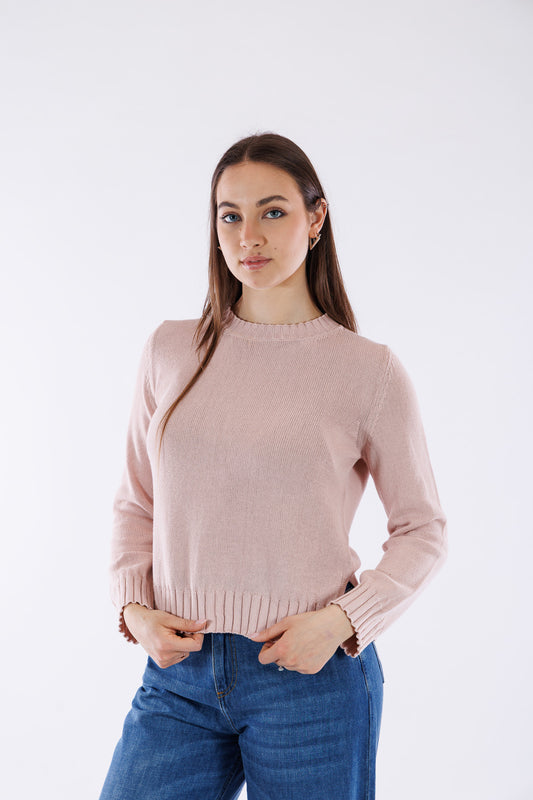 Maglia girocollo cotone