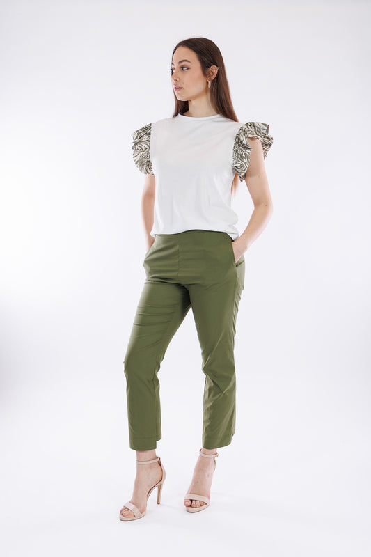 Pantalone a matita scalino