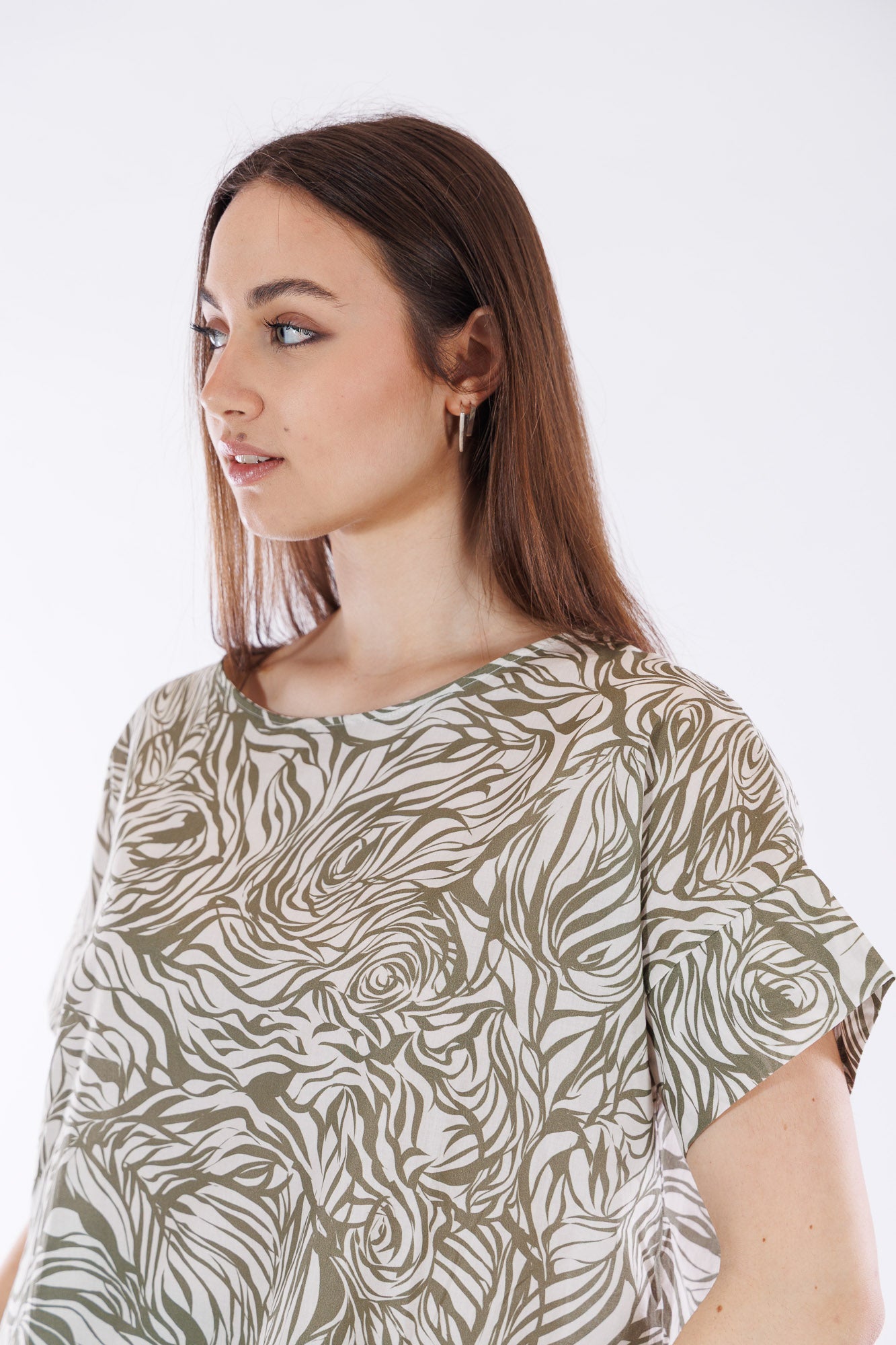 Blusa stampa naturale