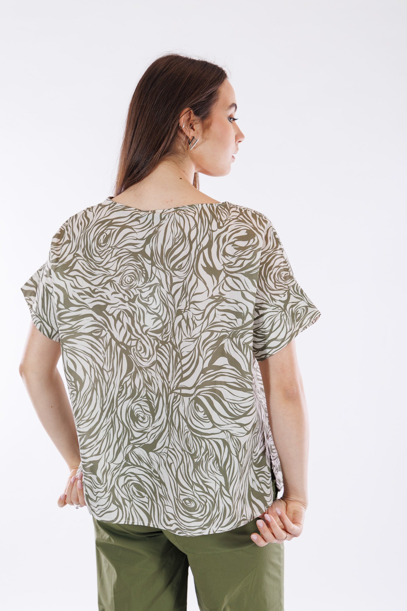 Blusa stampa naturale