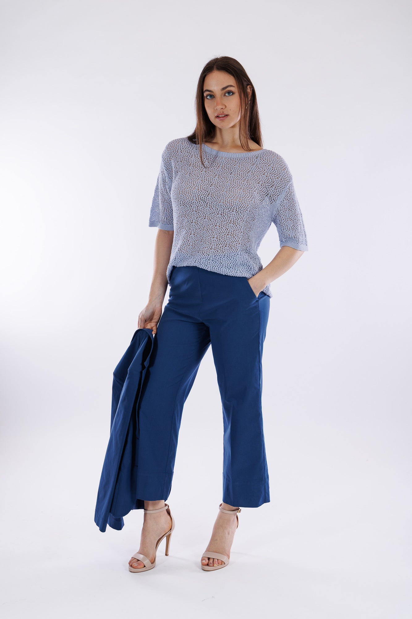 Pantalone cropped viscosa