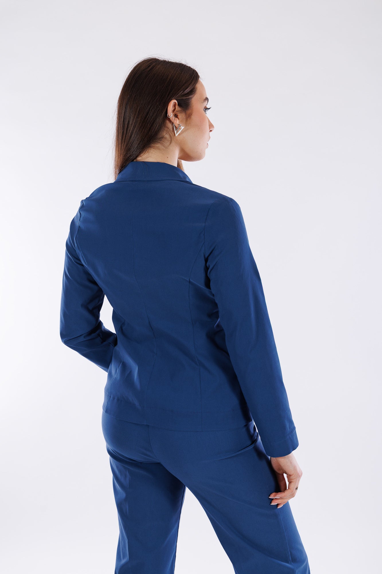 Giacca viscosa tasche applicate