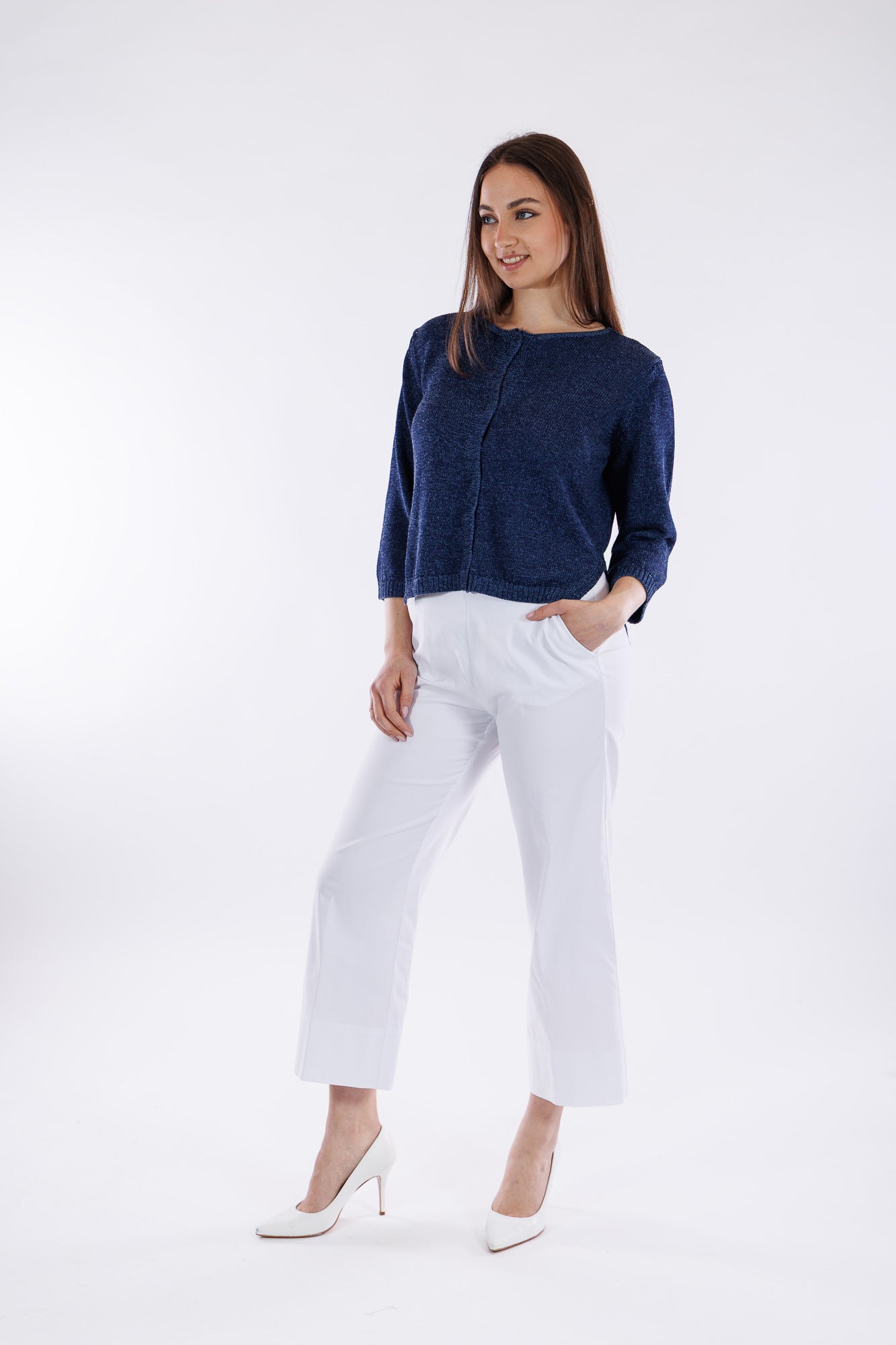 Pantalone cropped viscosa
