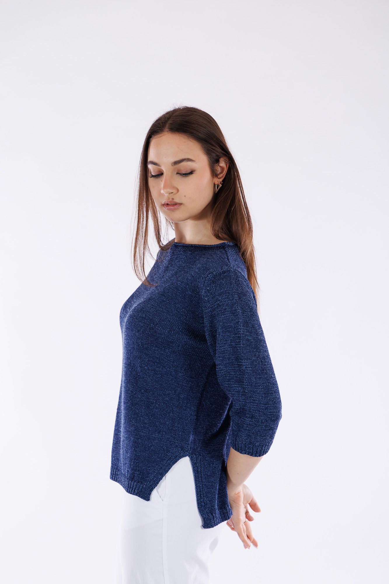 Maglia barchetta spacchi