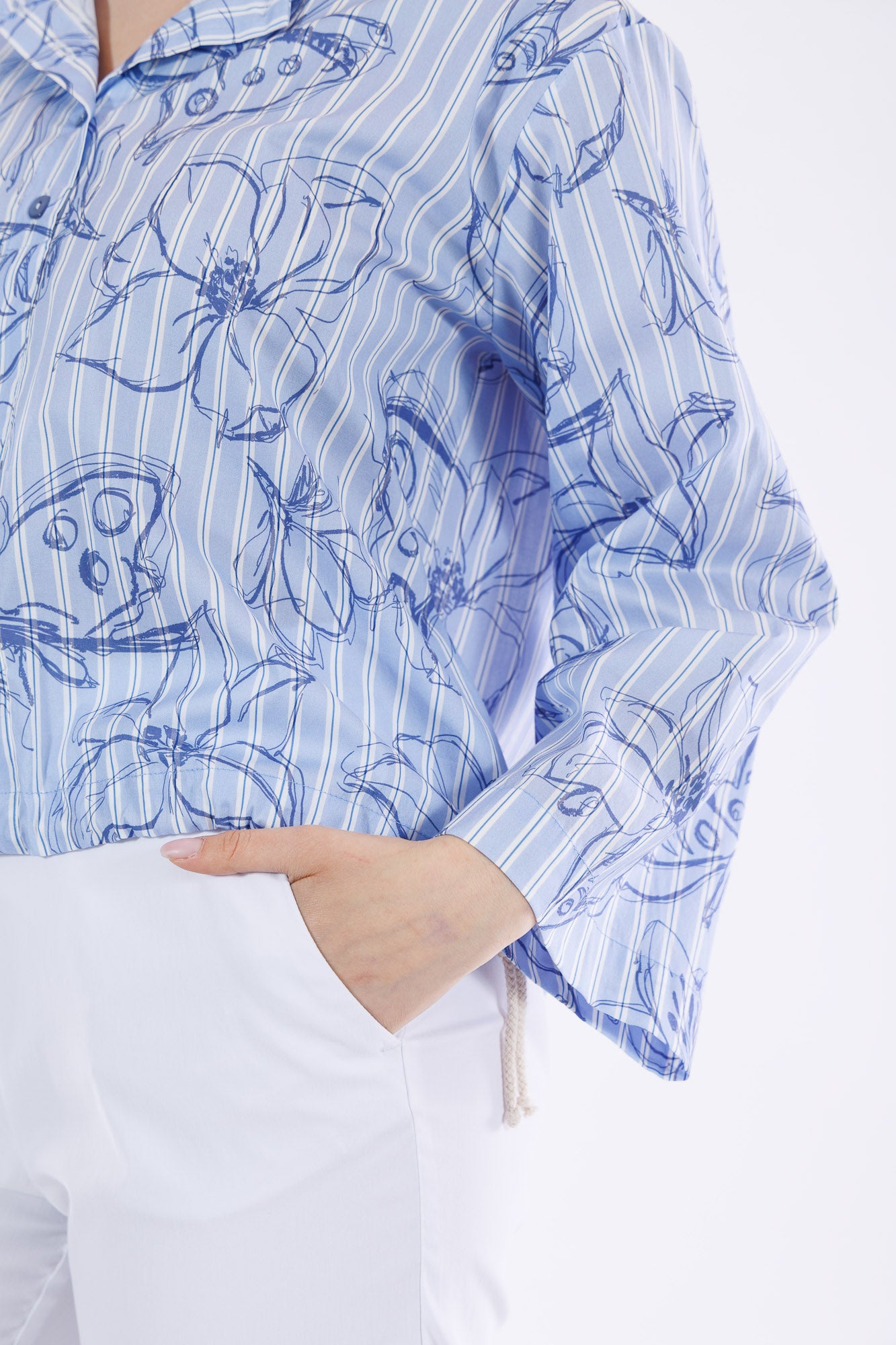 Camicia righe e fiori