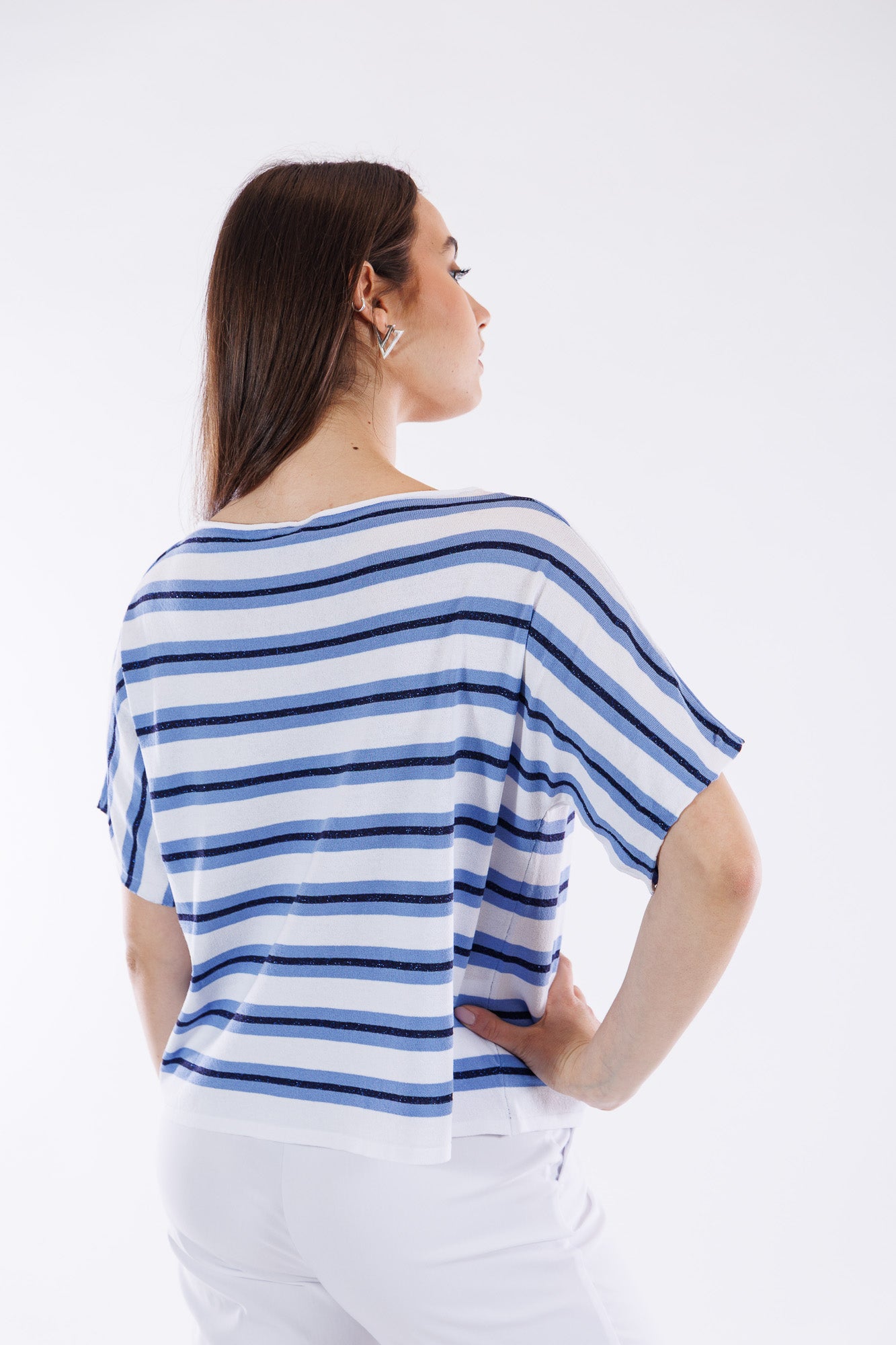 Maglia righe lamè