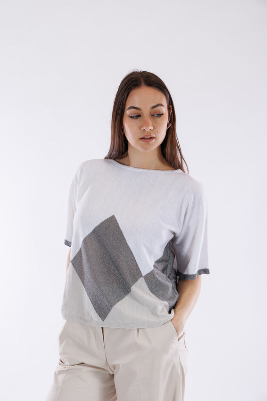 Maglia rombi lurex