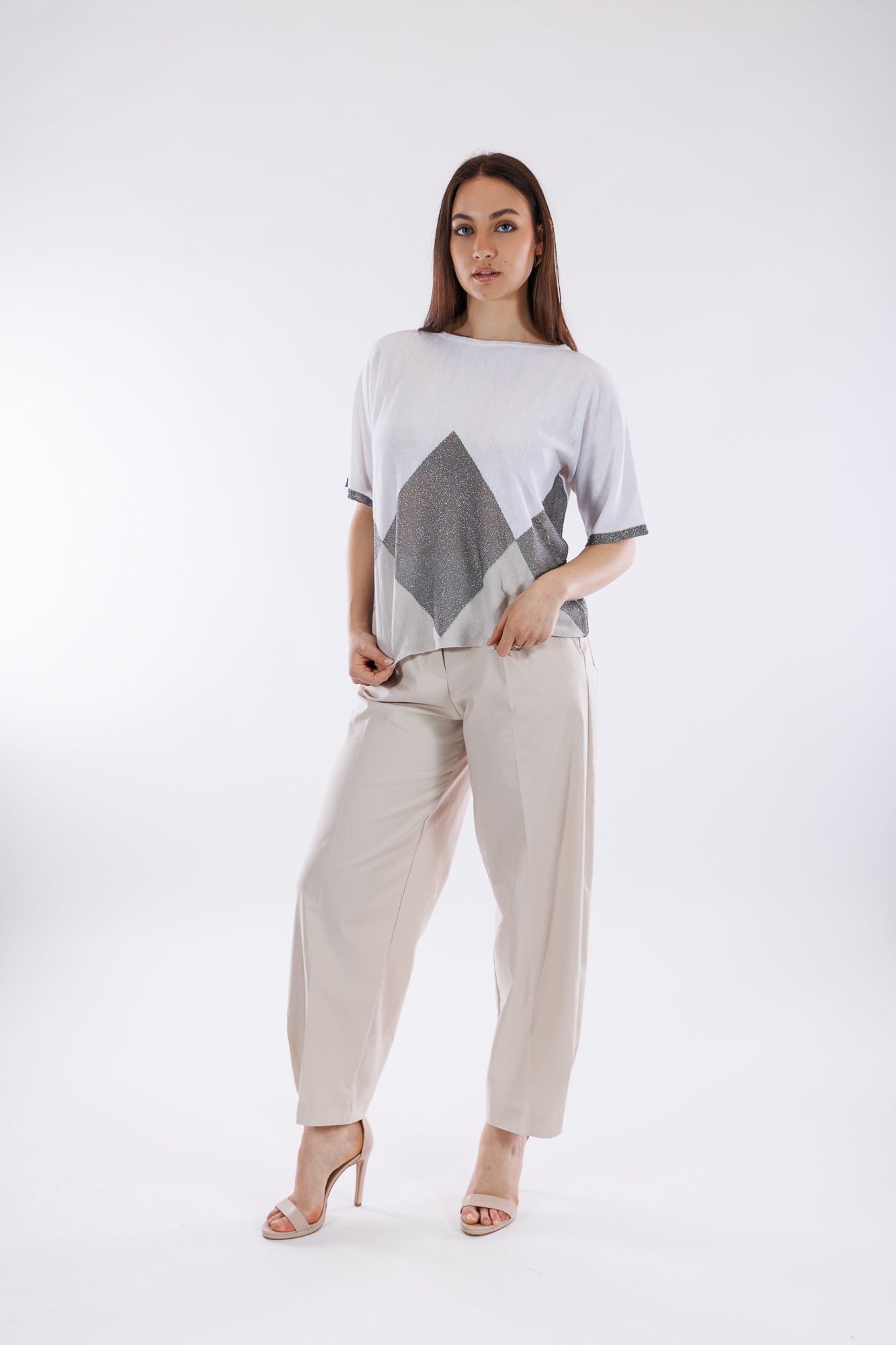 Maglia rombi lurex