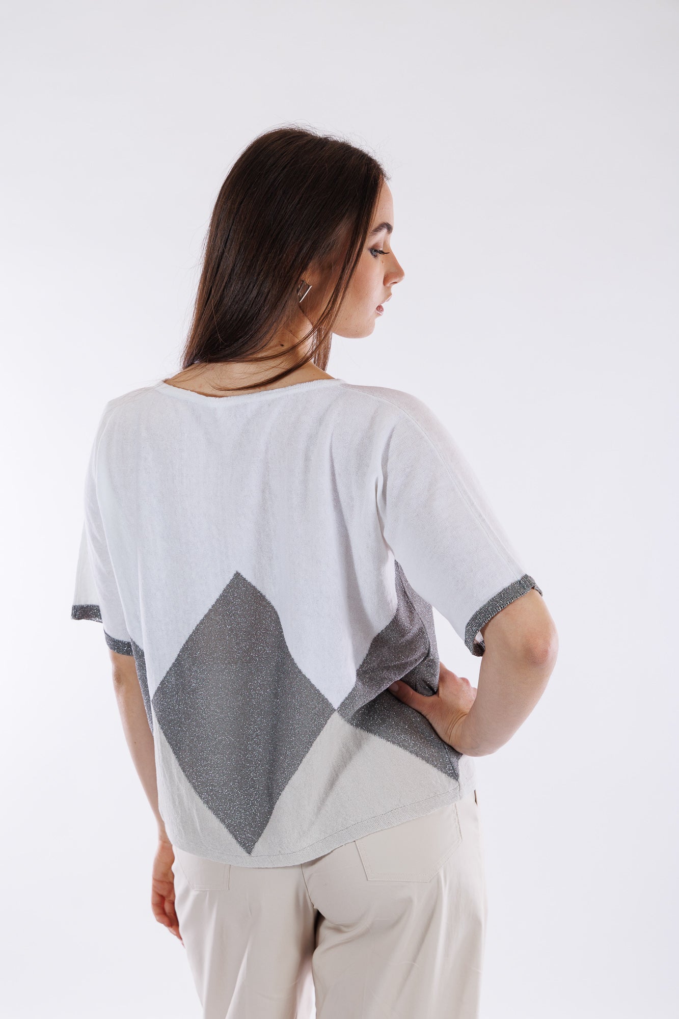 Maglia rombi lurex