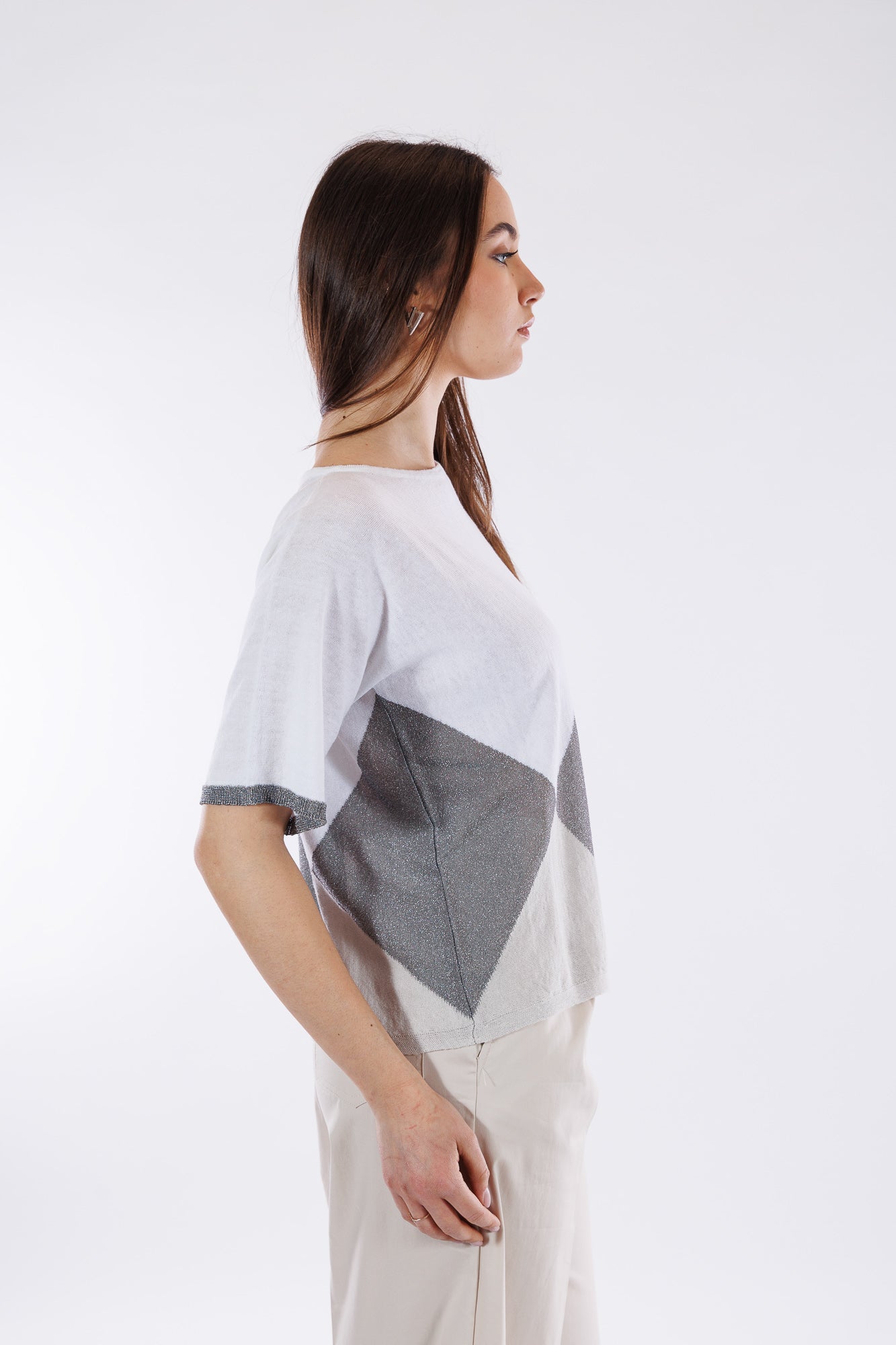 Maglia rombi lurex