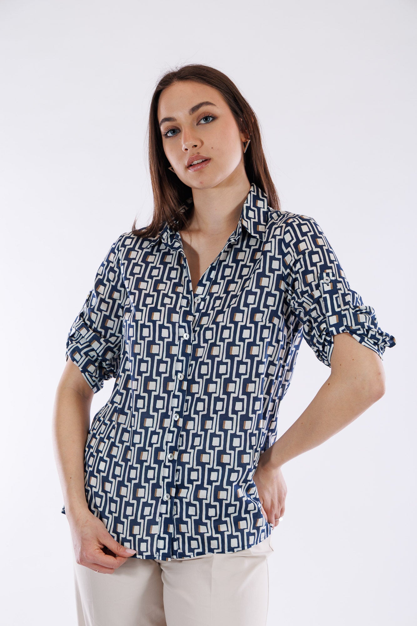 Camicia fantasia geometrica
