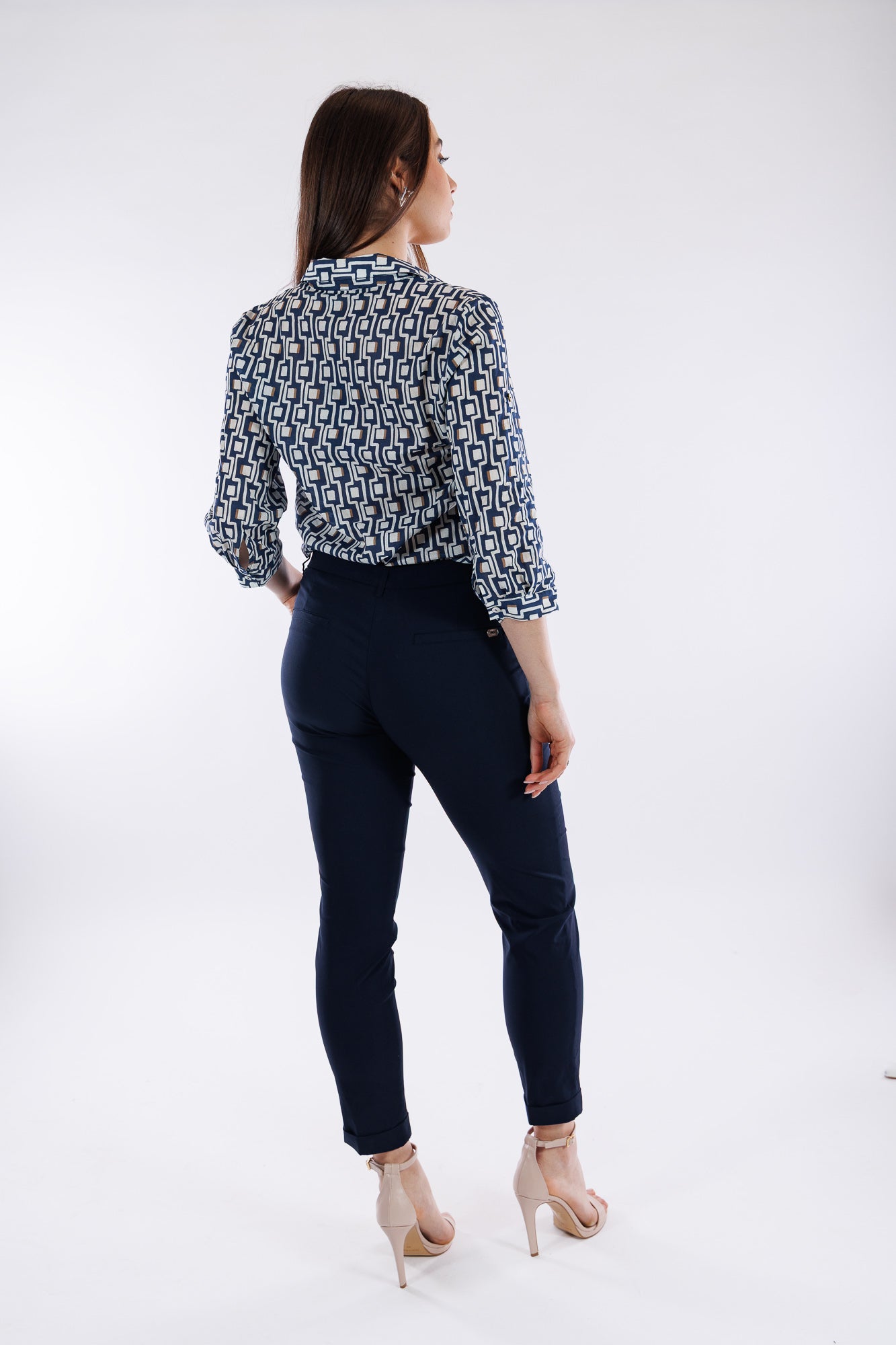 Pantalone viscosa risvolto