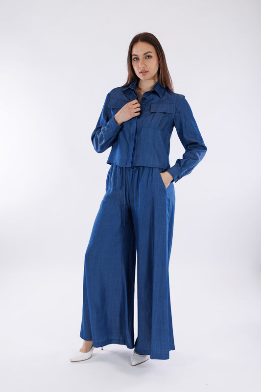 Pantalone palazzone tencel
