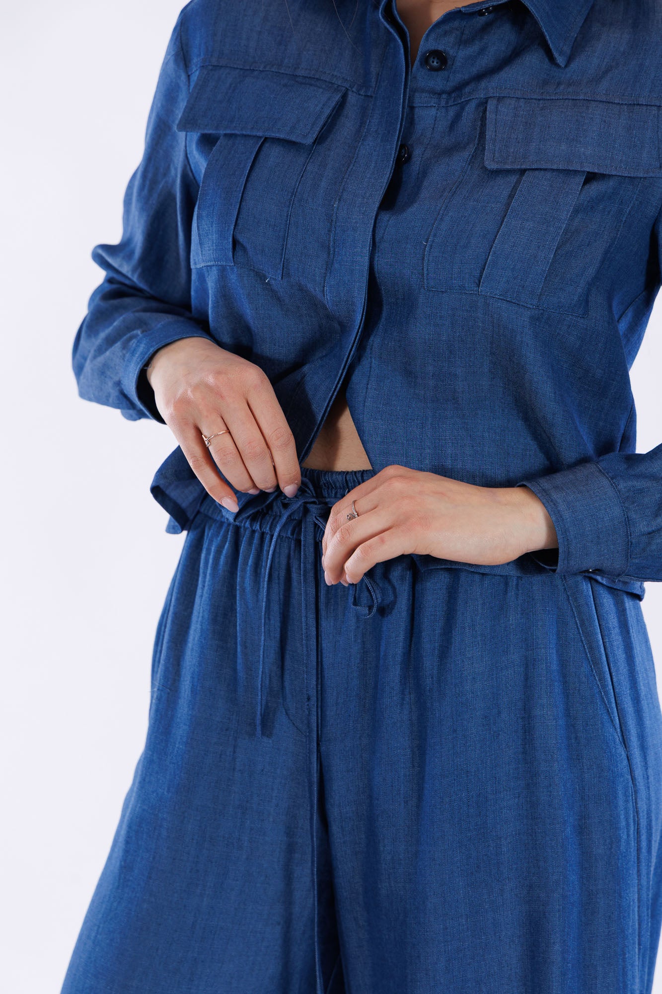 Giacca camicia tencel