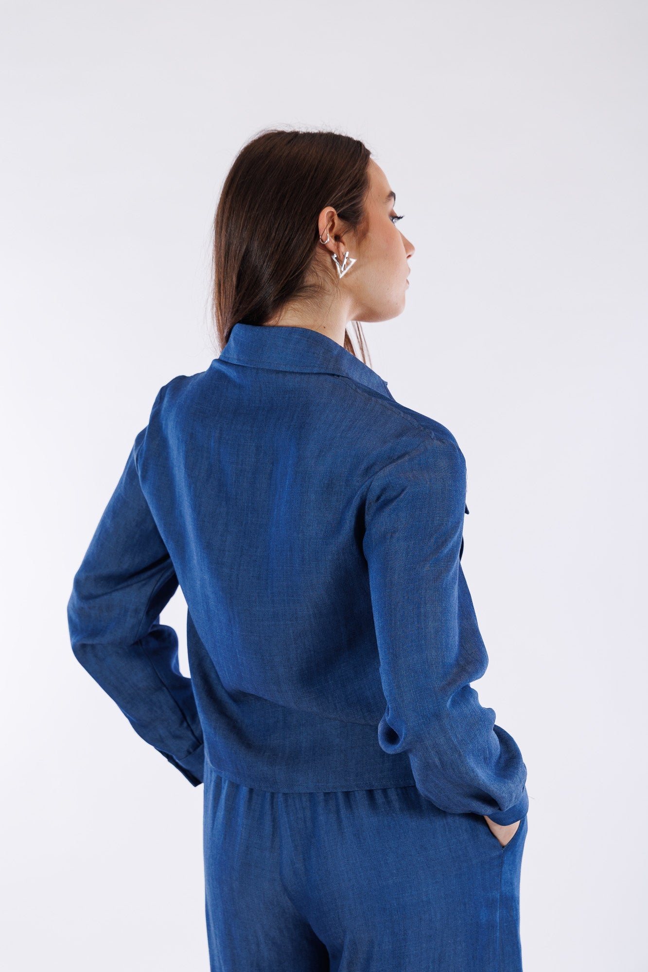 Giacca camicia tencel