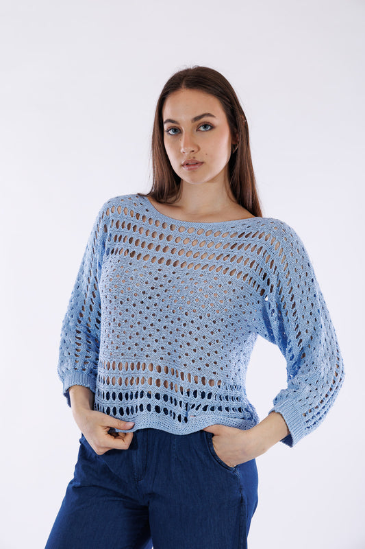 Maglia barchetta trafori