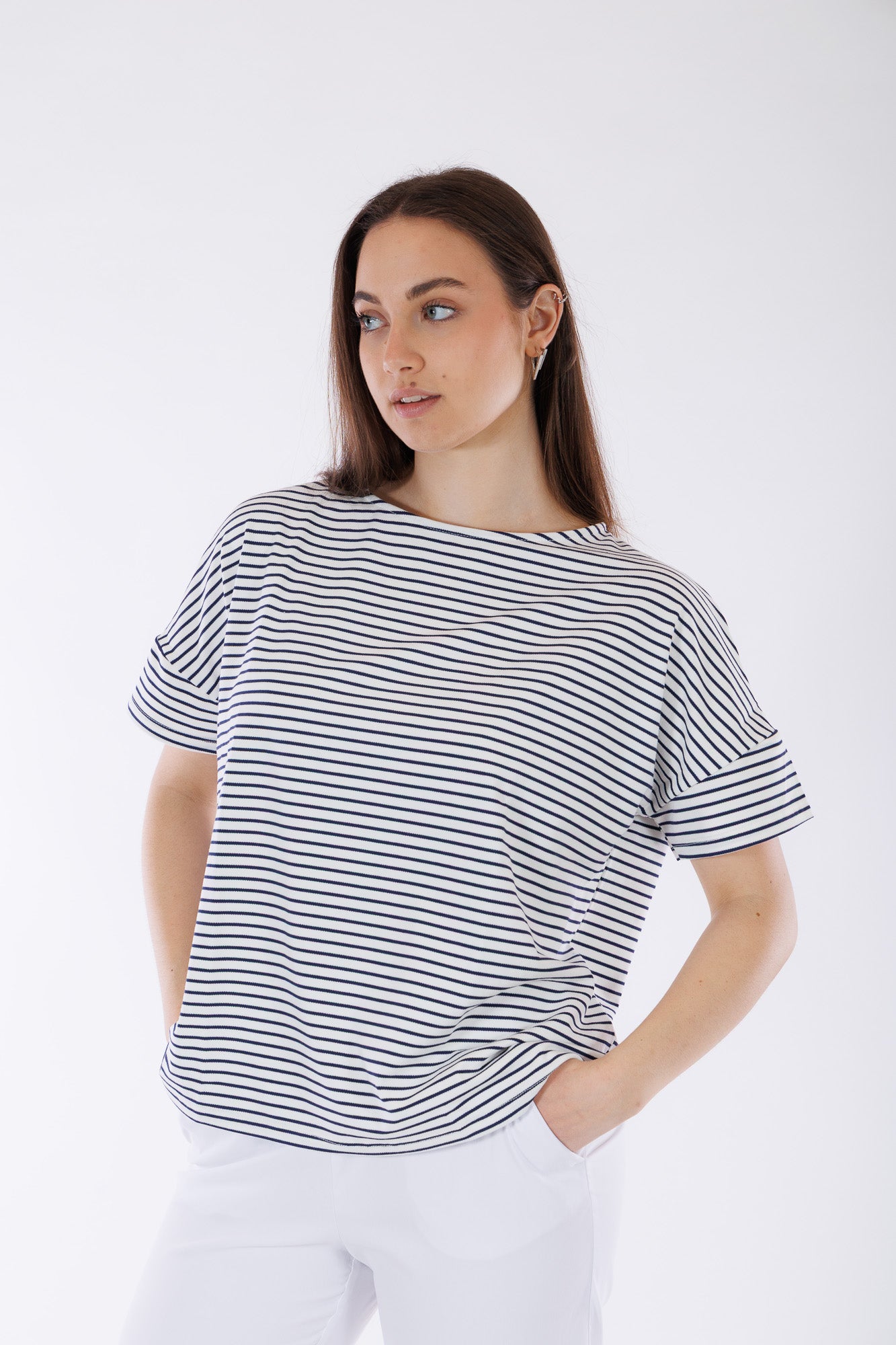 T-shirt over righe