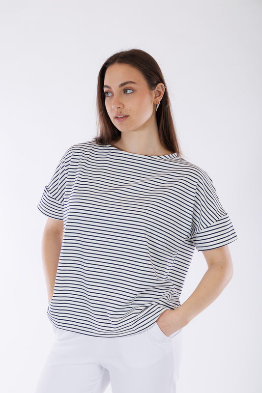 T-shirt over righe