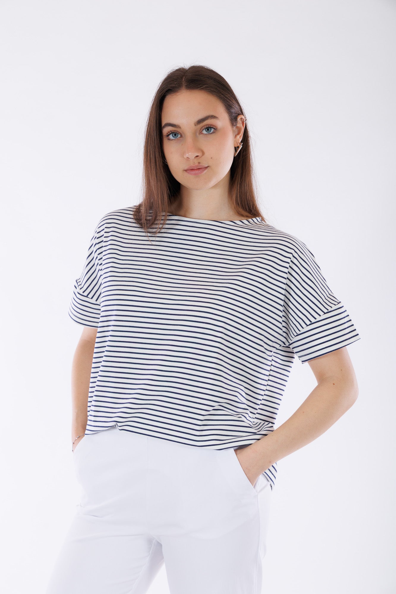 T-shirt over righe