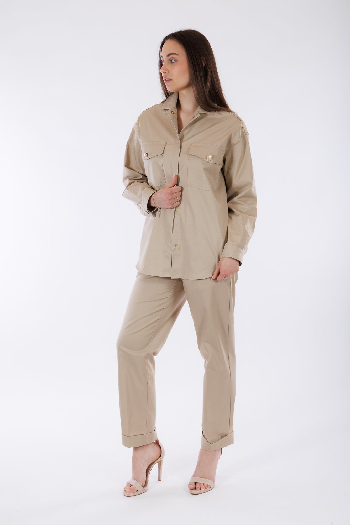 Giacca camicia twill di cotone