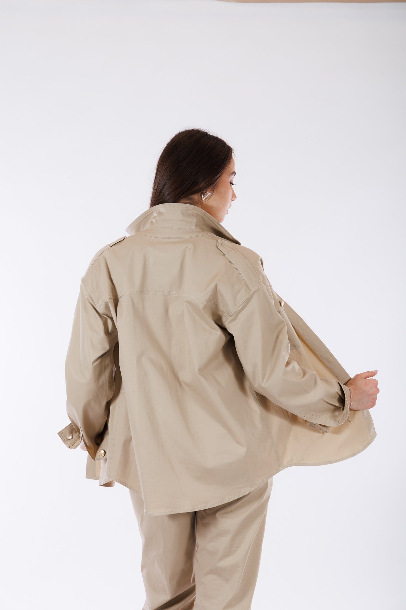 Giacca camicia twill di cotone