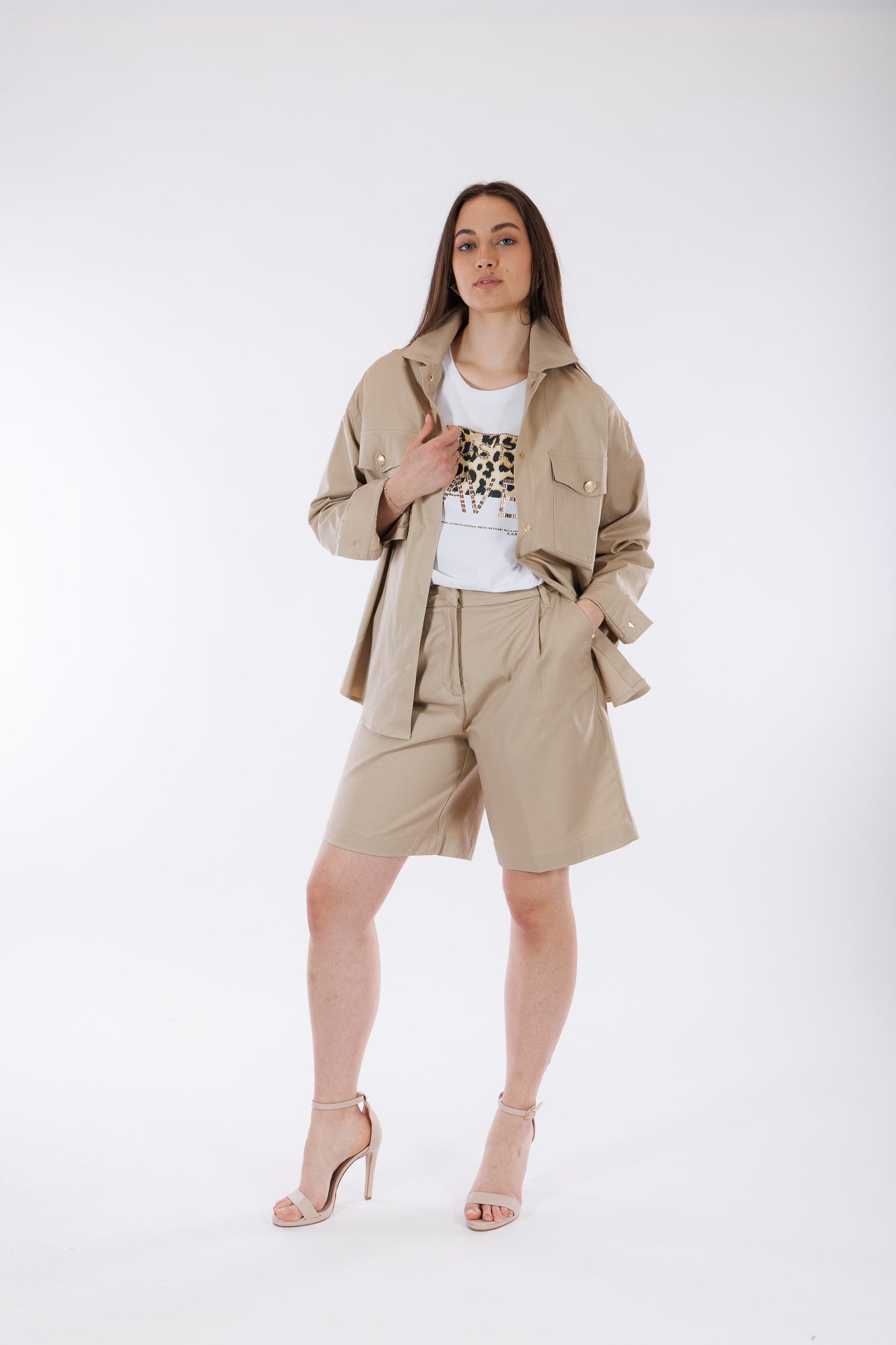 Giacca camicia twill di cotone