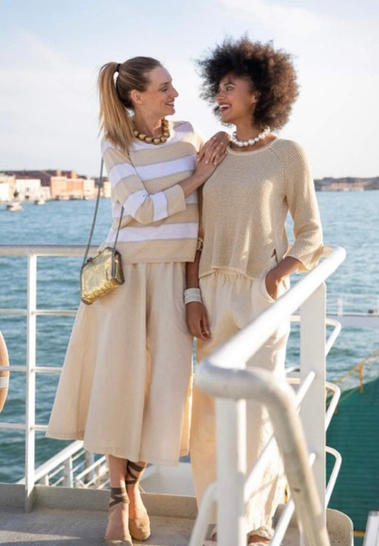 Maglia righe lino