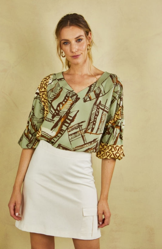 Blusa manica tre quarti