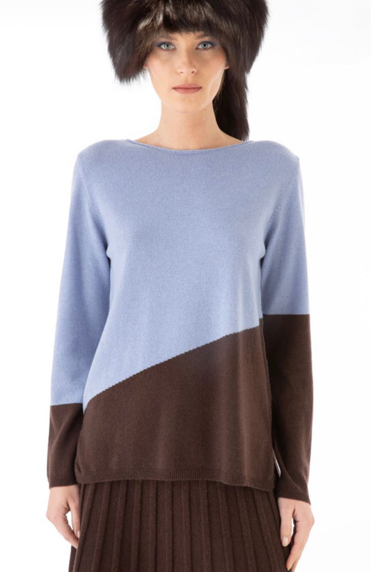 Maglia bicolore barchetta