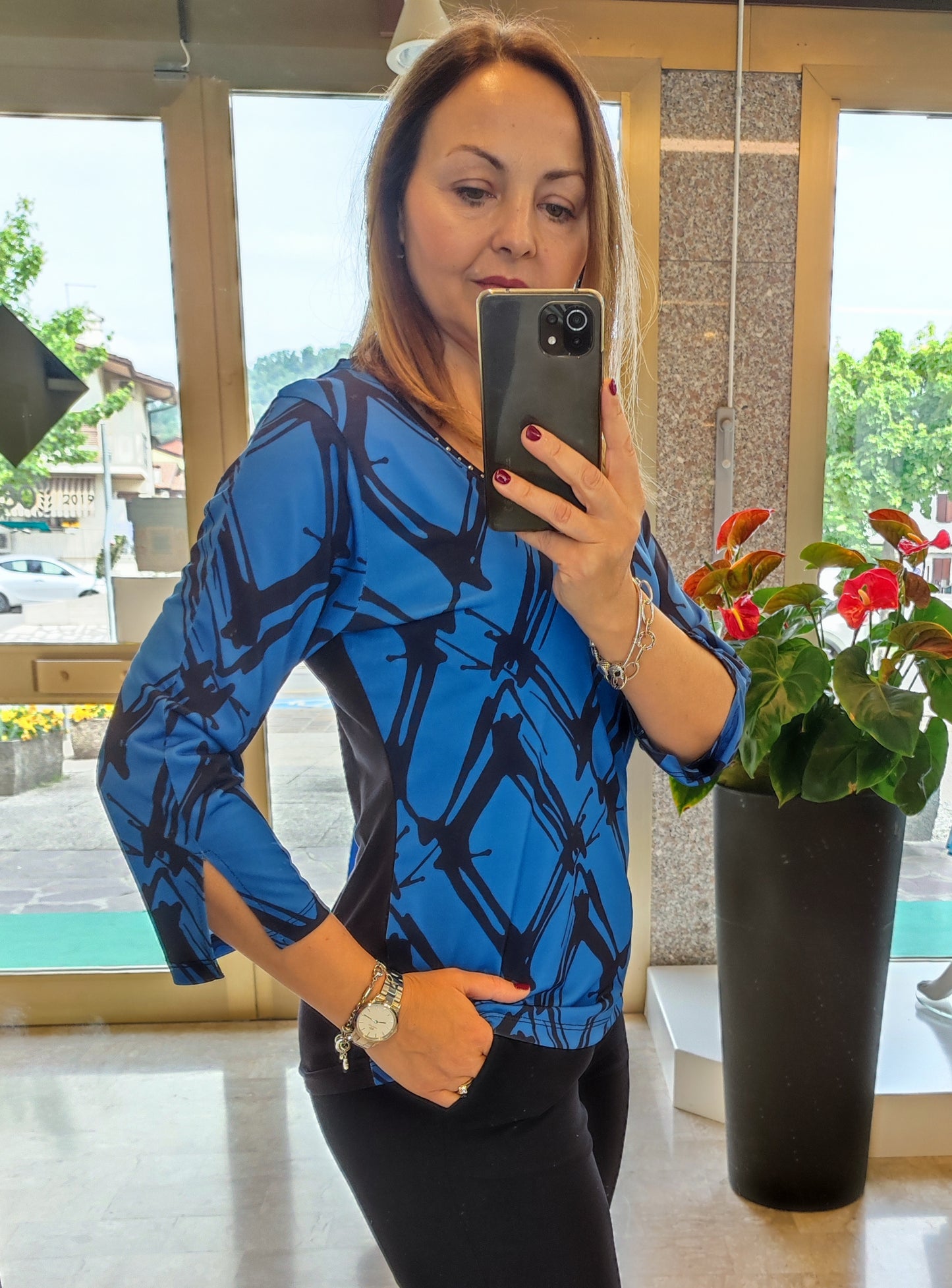 Maglia fantasia geometrica
