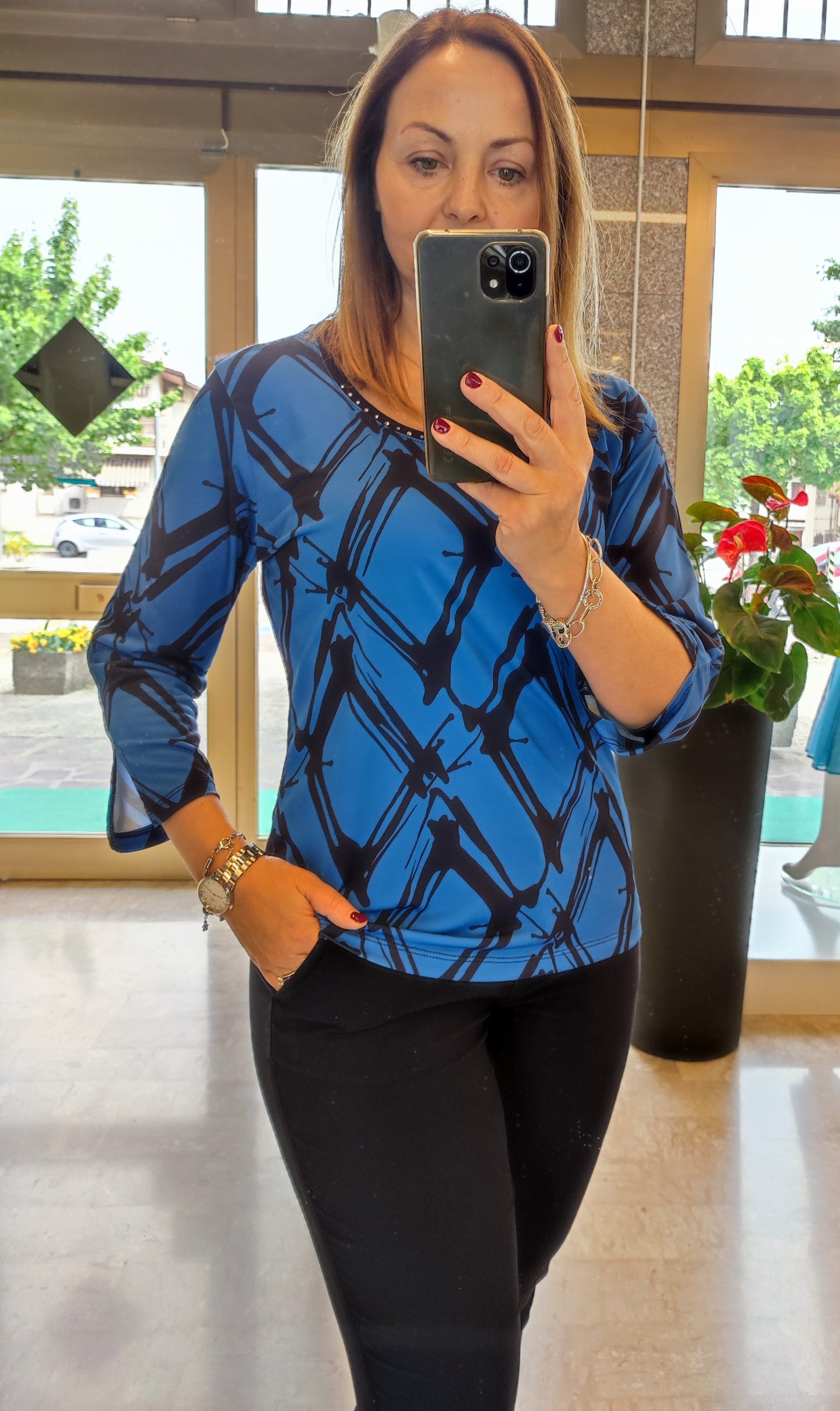 Maglia fantasia geometrica