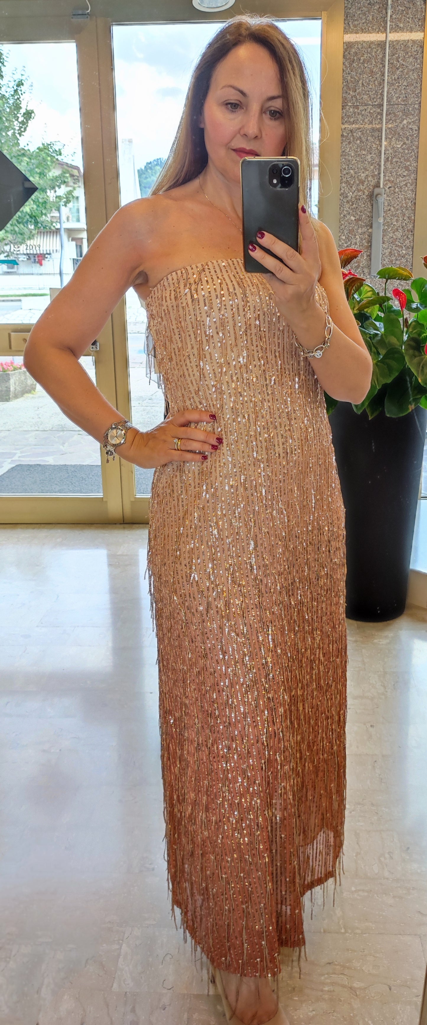 Abito paillettes + stola