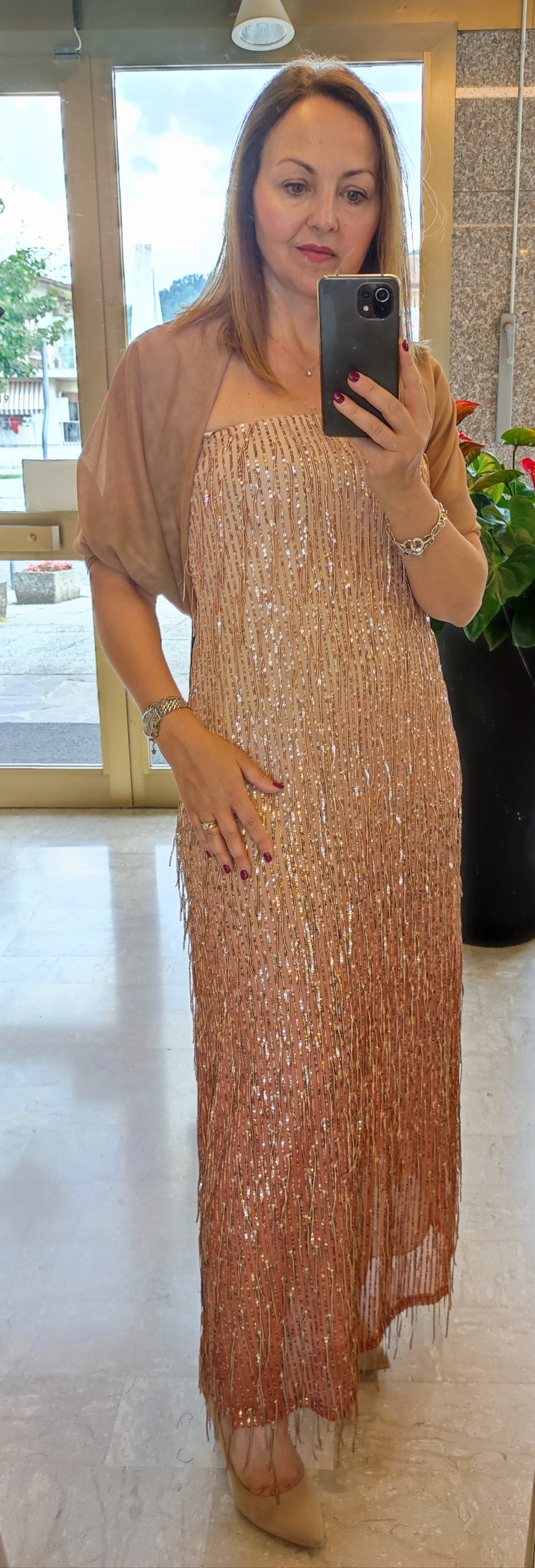 Abito paillettes + stola