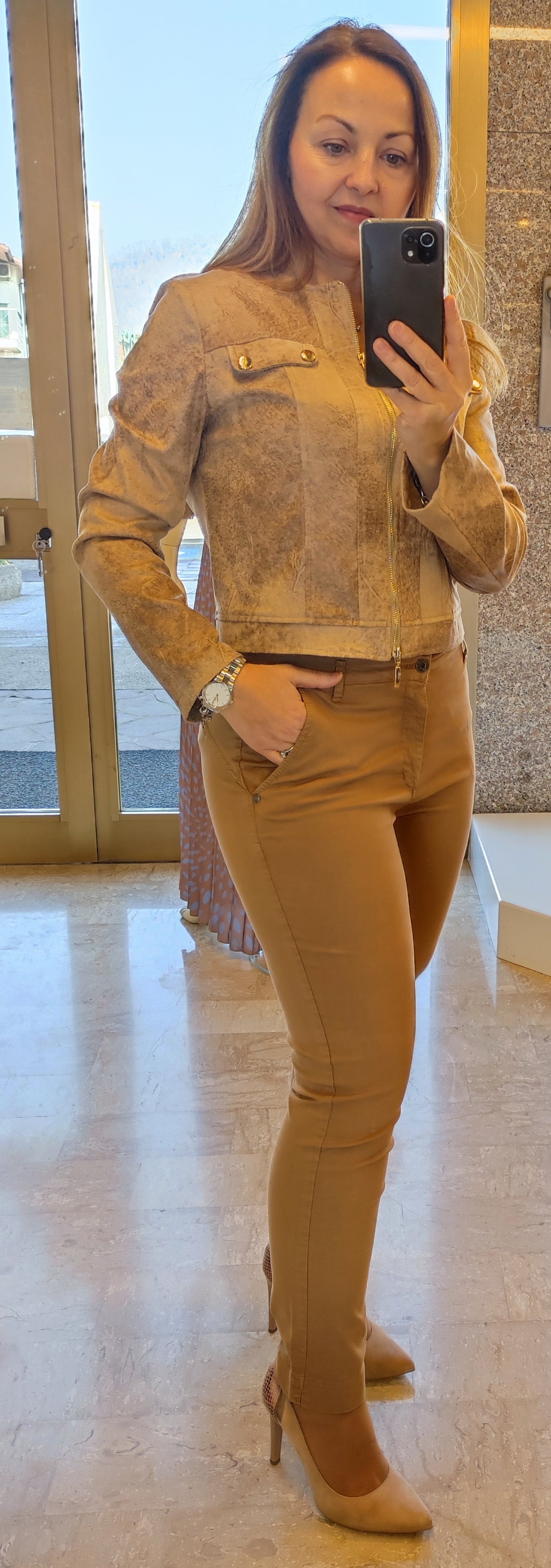 Giacchino eco-pelle zip