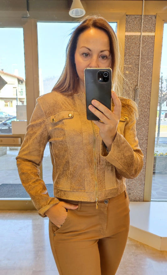 Giacchino eco-pelle zip