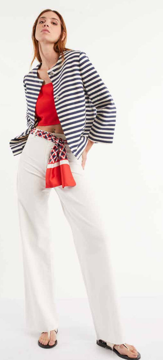 Jeans palazzo bianco